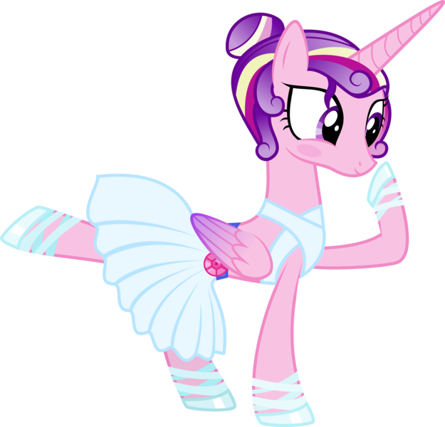 Size: 7294x7000 | Tagged: safe, artist:xenoneal, derpibooru import, princess cadance, alicorn, pony, absurd resolution, active stretch, alternate hairstyle, ballerina, ballet, blushing, clothes, female, mare, simple background, skirt, solo, the steadfast tin soldier, transparent background, tutu