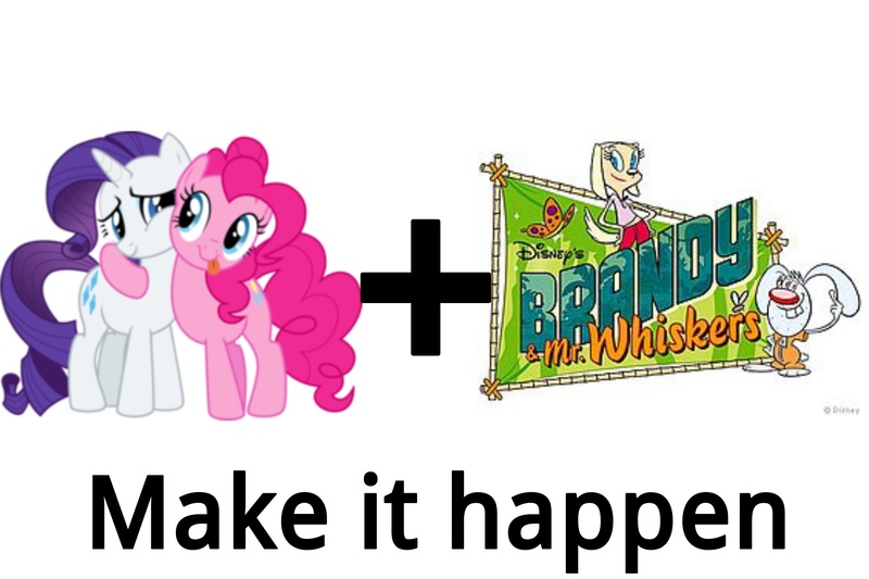 Size: 3000x2000 | Tagged: brandy and mr whiskers, derpibooru import, exploitable meme, make it happen, meme, pinkie pie, rarity, safe, text