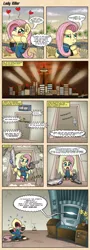 Size: 2000x5554 | Tagged: safe, artist:gray--day, derpibooru import, fluttershy, comic, computer, couriershy, crossover, fallout, fallout: new vegas, killing spree, los pegasus, mr. new vegas