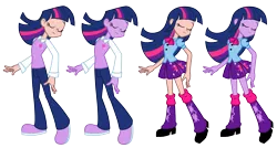 Size: 2840x1522 | Tagged: safe, artist:trinityinyang, derpibooru import, twilight sparkle, equestria girls, humanized, simple background, solo, transparent background, vector