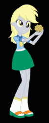 Size: 174x433 | Tagged: safe, derpibooru import, screencap, derpy hooves, equestria girls, equestria girls (movie), animated, black background, clothes, cropped, dancing, food, muffin, sandals, simple background, socks, socks with sandals, solo