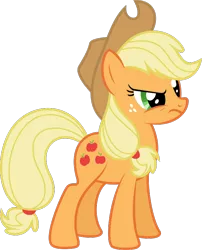Size: 630x781 | Tagged: safe, artist:glitchking123, derpibooru import, applejack, earth pony, pony, angry, simple background, solo, svg, transparent background, vector