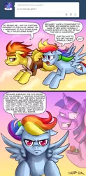 Size: 720x1466 | Tagged: artist:pluckyninja, ask, derpibooru import, dungeon master, dungeons and dragons, floppy ears, flying, killer dungeonmaster, rainbow dash, rpg, safe, speech bubble, spitfire, stupid sexy spitfire, tumblr, tumblr:sexy spitfire, twilight snapple, twilight sparkle