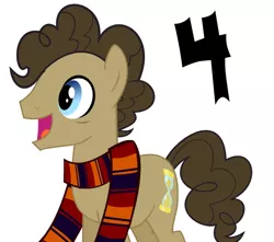 Size: 562x496 | Tagged: artist:fedora, clothes, derpibooru import, doctor who, doctor whooves, fourth doctor, safe, scarf, season 18, solo, time turner, tom baker