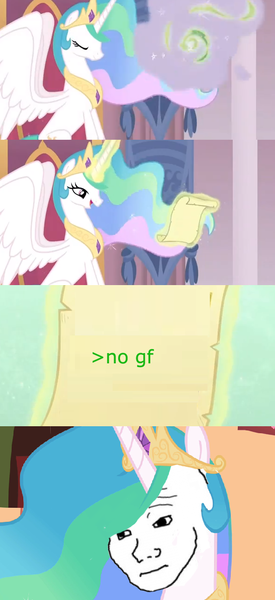 Size: 591x1288 | Tagged: 4chan, feels, implying, meme, no gf, princess celestia, /r9k/, safe, tfw, tfw no gf, wojak