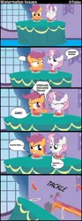 Size: 1080x2915 | Tagged: artist:tabby444, comic, derpibooru import, safe, scootaloo, sweetie belle, tackle, watermelon, zip lines