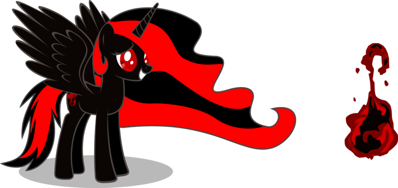 Size: 4234x2000 | Tagged: safe, artist:37517998, derpibooru import, oc, unofficial characters only, alicorn, pony, alicorn oc, donut steel, familiar, red and black oc, simple background, solo, transparent background, vector