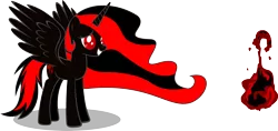 Size: 4234x2000 | Tagged: safe, artist:37517998, derpibooru import, oc, unofficial characters only, alicorn, pony, alicorn oc, donut steel, familiar, red and black oc, simple background, solo, transparent background, vector