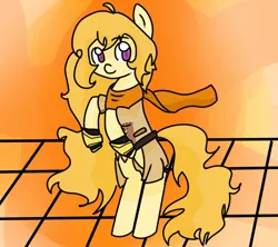 Size: 900x800 | Tagged: artist:theunluckycat, derpibooru import, ember celica, ponified, rwby, safe, solo, yang xiao long