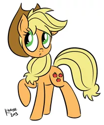 Size: 1504x1800 | Tagged: applejack, artist:killryde, derpibooru import, raised hoof, safe, simple background, solo