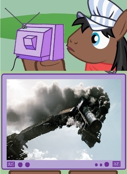 Size: 440x600 | Tagged: derpibooru import, exploitable meme, full steam, locomotive, meme, obligatory pony, promontory, safe, the lone ranger, train, tv meme