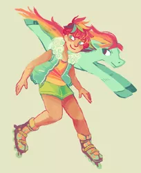 Size: 1261x1542 | Tagged: artist:jununy, derpibooru import, humanized, rainbow dash, safe