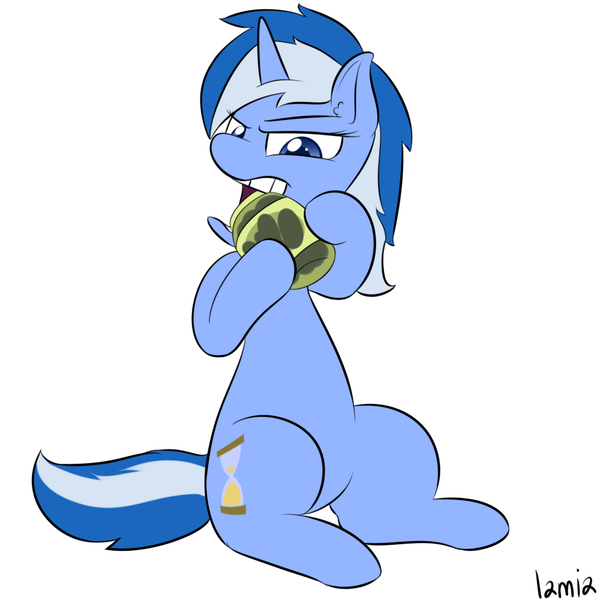 Size: 1000x1000 | Tagged: artist:lamia, derpibooru import, food, jar, minuette, pickle, pickle jar, safe, solo