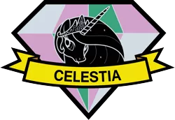 Size: 4367x3000 | Tagged: safe, artist:th3anim8er, derpibooru import, princess celestia, pony, crossover, female, logo, mare, metal gear, metal gear solid, simple background, solo, transparent background, vector