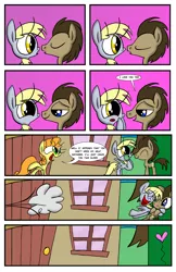 Size: 3300x5097 | Tagged: safe, artist:joeywaggoner, derpibooru import, carrot top, derpy hooves, doctor whooves, golden harvest, time turner, pegasus, pony, absurd resolution, comic, doctorderpy, female, male, mare, shipping, straight