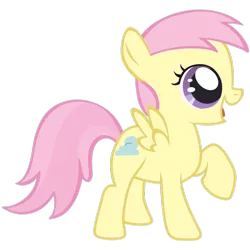 Size: 894x894 | Tagged: artist:pageturner1988, cotton cloudy, derpibooru import, edit, editor:jdueler11, fanfic art, fanfic:past sins, female, filly, fluttershy, foal, open mouth, raised hoof, recolor, safe, simple background, solo, transparent background, vector