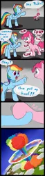 Size: 2100x8100 | Tagged: safe, artist:osakaoji, derpibooru import, pinkie pie, rainbow dash, pony, atomic rainboom, comic, fart, missing cutie mark