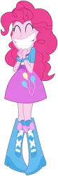 Size: 3000x9090 | Tagged: safe, artist:masem, derpibooru import, pinkie pie, equestria girls, absurd resolution, cute, diapinkes, eyes closed, faic, grin, happy, simple background, smiling, so fucking happy, solo, squee, transparent background, vector