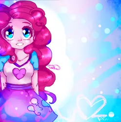 Size: 820x828 | Tagged: safe, artist:wendysakana, derpibooru import, pinkie pie, equestria girls, beautiful, grin, humanized, smiling, solo