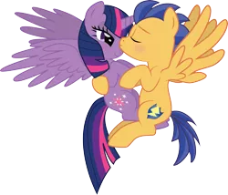 Size: 4517x3875 | Tagged: safe, artist:benybing, derpibooru import, flash sentry, twilight sparkle, twilight sparkle (alicorn), alicorn, pony, blushing, female, flashlight, kissing, male, mare, shipping, straight