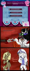 Size: 850x2000 | Tagged: safe, artist:ichibangravity, derpibooru import, king sombra, oc, ask king sombra pie, makel blanco, sword, triste savoir, tumblr