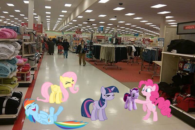 Size: 1440x960 | Tagged: artist:dontae98, build-a-bear, derpibooru import, fluttershy, human, irl, photo, pinkie pie, plushie, ponies in real life, rainbow dash, safe, shelf, shopping, store, target (store), twilight sparkle, vector