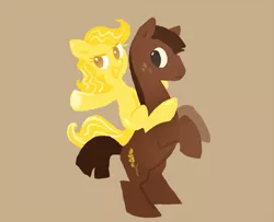 Size: 800x651 | Tagged: safe, artist:tomatocoup, derpibooru import, oc, ponified, bread pony, earth pony, food pony, original species, bread, butter, butter pony, ponies riding ponies