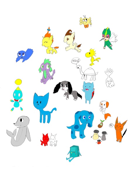 Size: 2543x3489 | Tagged: adventure time, artist:pokeneo1234, asdfmovie, az, baby tooth, blue, blues clues, bmo, bravest warriors, bubble guppies, bubble puppy, bushwoolie, catbug, charlie brown, cheese chao, crossover, derpibooru import, disney, drawn together, g1, high five ghost, ling-ling, mao, mio, mio & mao, mr salt, mrs pepper, paprika, peanuts, petalar, pingu, pound cake, pumpkin cake, regular show, rise of the guardians, robert the seal, safe, sonic the hedgehog (series), spike, thundercats, turtle, wakfu, woodstock (peanuts)