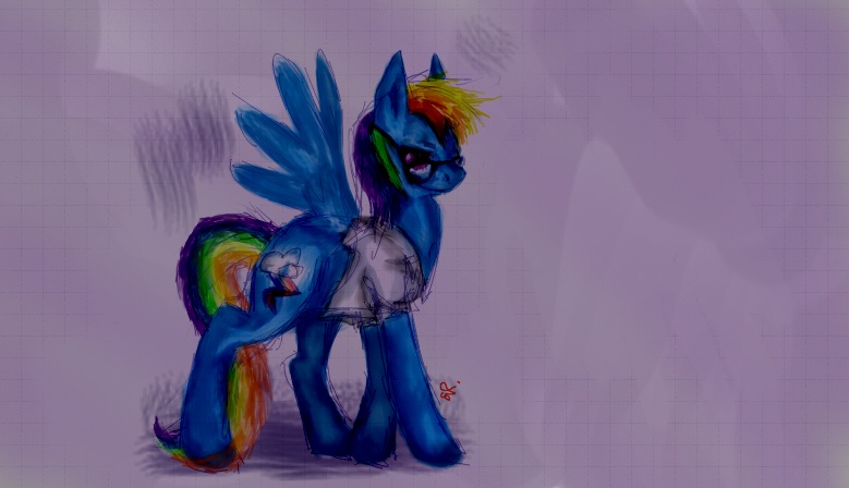 Size: 779x448 | Tagged: artist:er49563, clothes, derpibooru import, rainbow dash, safe, solo