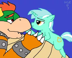 Size: 630x512 | Tagged: artist:weaselbear, bowser, crack shipping, crossover, crossover shipping, dead source, derpibooru import, female, lyra heartstrings, male, safe, shipping, straight, super mario bros., wat, why