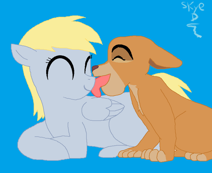Size: 780x638 | Tagged: safe, artist:weaselbear, derpibooru import, derpy hooves, pegasus, pony, crack shipping, crossover, crossover shipping, female, kiara, lesbian, mare, shipping, the lion king