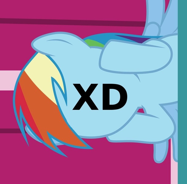 Size: 876x861 | Tagged: derpibooru import, edit, rainbow dash, reaction image, safe, so awesome, solo, xd