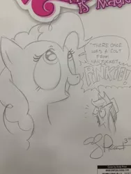 Size: 769x1024 | Tagged: safe, artist:andypriceart, derpibooru import, applejack, pinkie pie, limerick, traditional art