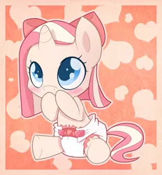 Size: 904x976 | Tagged: safe, artist:cuddlehooves, derpibooru import, oc, oc:light sparkle, unofficial characters only, pony, baby, baby pony, diaper, foal, poofy diaper, solo