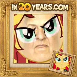 Size: 361x361 | Tagged: safe, derpibooru import, sunset shimmer, equestria girls, in 20 years, older, solo