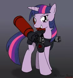 Size: 830x888 | Tagged: safe, artist:sandwich-anomaly, derpibooru import, twilight sparkle, pony, unicorn, armor, brotherhood of nod, command and conquer, crossover, female, flame tank, flamethrower, mare, solo, weapon