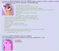 Size: 639x549 | Tagged: 4chan, feels, greentext, implied death, implied suicide, /mlp/, pinkamena diane pie, pinkie pie, sad, scootaloo, scootaloo can't fly, semi-grimdark, suicide, text