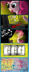 Size: 1700x4200 | Tagged: artist:amaroqbrony, comic, derpibooru import, gambling, pinkie pie, safe, slot machine