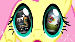 Size: 1280x720 | Tagged: android, close-up, derpibooru import, fluttershy, galaxy s4, google, htc, htc one, phone, safe, samsung