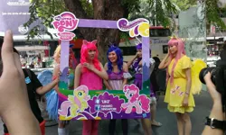 Size: 2592x1552 | Tagged: safe, artist:rontoday2012, derpibooru import, fluttershy, pinkie pie, rainbow dash, rarity, twilight sparkle, human, cosplay, hasbro, irl, irl human, photo, singapore