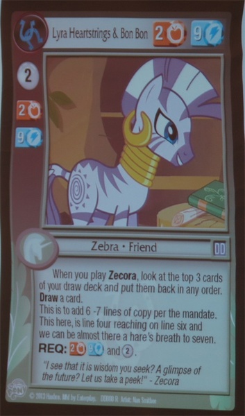 Size: 470x800 | Tagged: safe, derpibooru import, zecora, zebra, ccg, enterplay, mlp trading card game