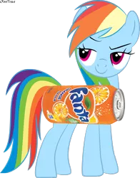 Size: 1600x2044 | Tagged: anonymous artist, edit, fanta, rainbow dash, safe, simple background, solo, transparent background