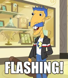 Size: 468x532 | Tagged: safe, derpibooru import, edit, edited screencap, screencap, flash sentry, equestria girls, exploitable meme, flash sentry savior of the universe, meme, nigel thornberry, smashing (meme), solo