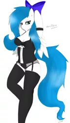 Size: 676x1181 | Tagged: anthro, anthro oc, artist:colgat3, breasts, clothes, derpibooru import, female, lingerie, oc, oc:minty blue, panties, pegasus, sexy, solo, solo female, suggestive, underwear, unofficial characters only