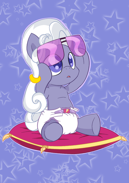 Size: 883x1248 | Tagged: safe, artist:artiecanvas, derpibooru import, hoity toity, pony, baby, baby pony, cutie mark diapers, diaper, foal, poofy diaper