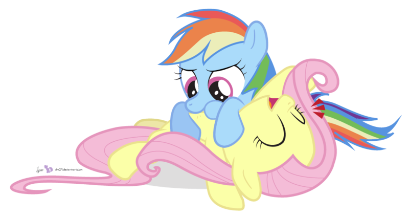 Size: 1000x530 | Tagged: safe, artist:dm29, derpibooru import, fluttershy, rainbow dash, cute, duo, female, filly, filly fluttershy, filly rainbow dash, image, julian yeo is trying to murder us, on back, png, raspberry, shyabetes, simple background, tickling, transparent background, tummy buzz, younger