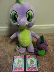 Size: 1377x1836 | Tagged: 3d print, build-a-bear, card, derpibooru import, irl, photo, plushie, safe, spike, spike plushie