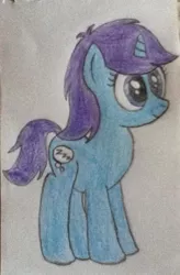 Size: 473x720 | Tagged: safe, artist:sny-por, derpibooru import, oc, oc:sleepy zee, unofficial characters only, pony, unicorn, solo, traditional art