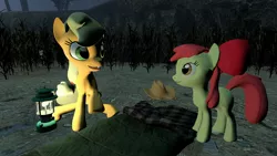 Size: 1920x1080 | Tagged: 3d, apple bloom, applejack, camping, derpibooru import, gmod, lantern, safe, slenderman, slendermane, slenderpony