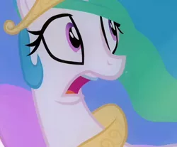 Size: 433x358 | Tagged: cropped, derpibooru import, princess celestia, safe, scaredlestia, screamlestia, screencap, solo, surprised face, swarm of the century